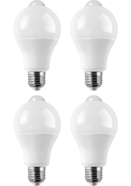 4 Adet E27 LED Hareket Sensörlü Ampul LED Lamba Pır Sensörlü Ampul Otomatik Açma/kapama Gece Lambası Veranda Merdiven Garaj Işıkları 9W (Yurt Dışından)