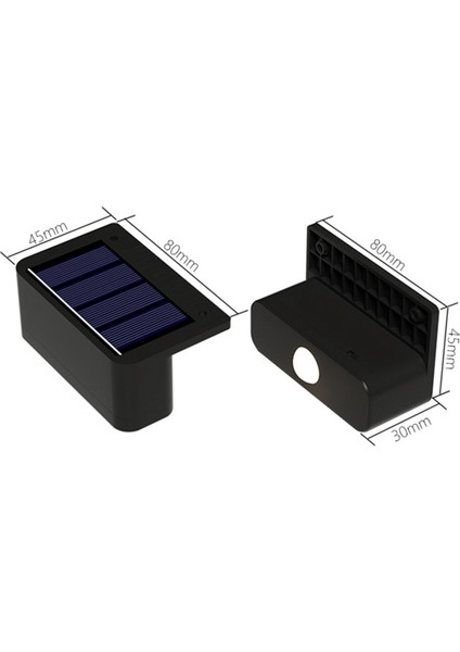 4 Adet LED Güneş Enerjili Duvar Lambası Merdiven Işığı Dış Aydınlatma Çit Veranda Dekoratif Lamba Basamak Çit Bahçe Sıcak Işık (Yurt Dışından) fırsatları