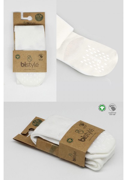 Bistyle Penye Kaymaz Külotlu Çorap 50109 Ekru