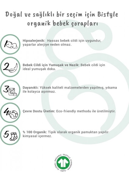 Bistyle Mom Dad 3'lü Penye Soket Çorap 10123 Ekru