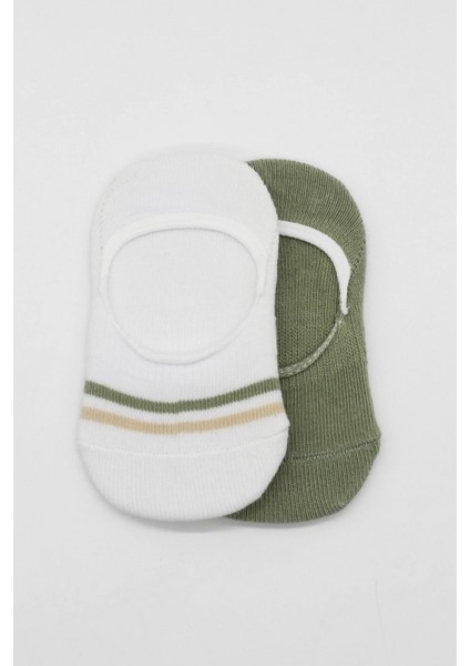 Bistyle 2'li Penye Babet Silikon Çemberli Çorap 30102 Nil Beyaz