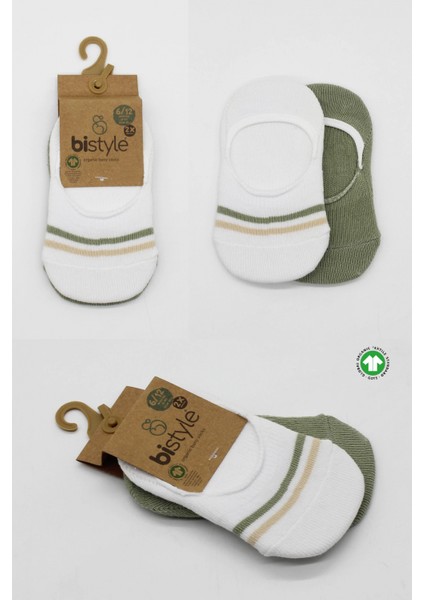 Bistyle 2'li Penye Babet Silikon Çemberli Çorap 30102 Nil Beyaz