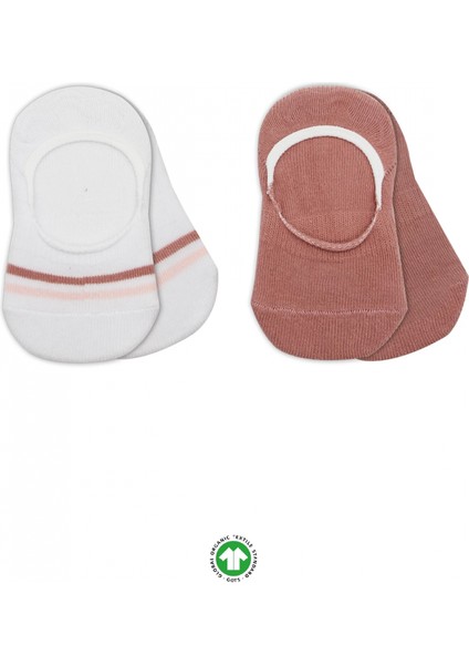 Bistyle 2'li Penye Babet Silikon Çemberli Çorap 30102 Pudra Beyaz