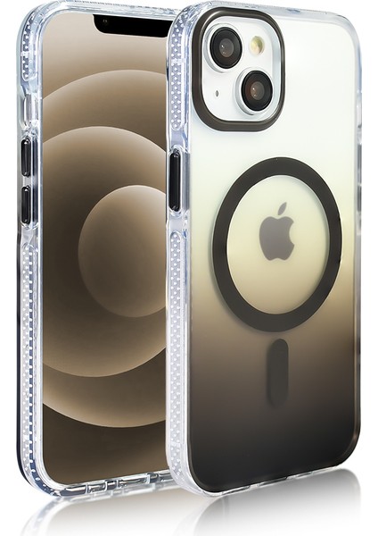 Apple iPhone 14 Kılıf M-Safe Şarj Özellikli Transparan Renk Geçişli Zore Toros Kapak fiyatları