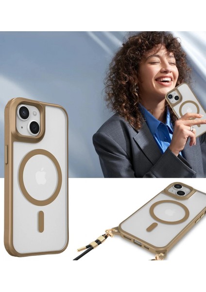 iPhone 15 Kılıf Enka Magsafe Silikon Kılıf - Desert modelleri