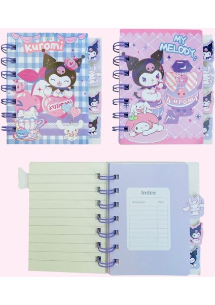 Kuromi My Melody Sanrio Baskılı Spiralli Ayraçlı 120 Sayfa Çizgili Not Defteri 1 Adet (T-103) fiyatları