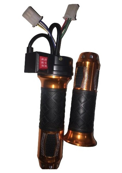 E-Bike Gaz Kolu 875 Komple 3 Vites Aliminyum Elcikli Sarı