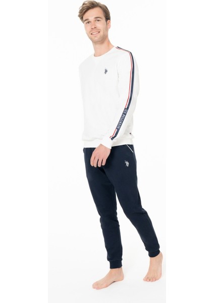 18942 Erkek Ekru Yuvarlak Yaka Uzun Kollu Pijama Takımı fiyatları