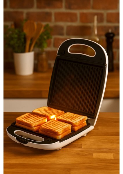 1000W Beyaz Tost Makinesi, Pratik ve Şık Tasarım modelleri