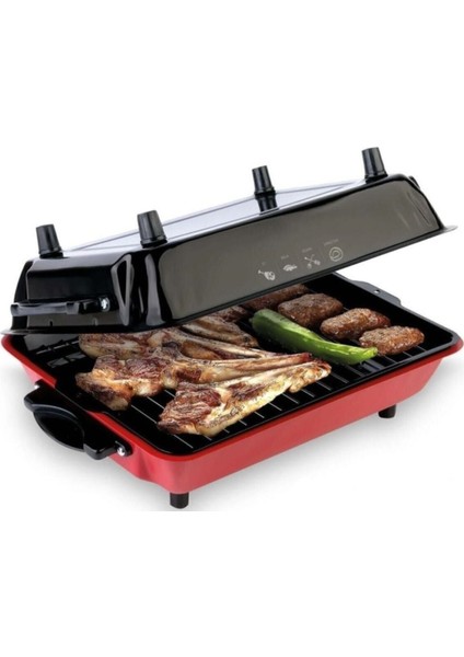 Döküm Elektrikli Izgara ve Mangal Seti, 500-1500W, Kırmızı, 2 Yıl Garantili fiyatları