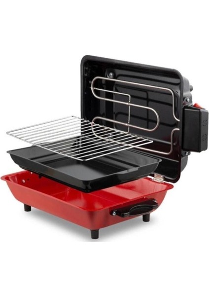 Döküm Elektrikli Izgara ve Mangal Seti, 500-1500W, Kırmızı, 2 Yıl Garantili modelleri