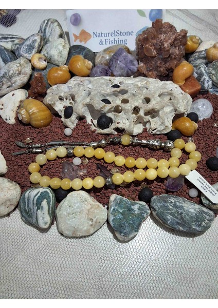 Kalsit Doğaltaş Tesbih – Enerji Dengeleyici ve Huzur Taşı