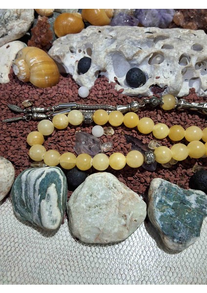 Kalsit Doğaltaş Tesbih – Enerji Dengeleyici ve Huzur Taşı modelleri