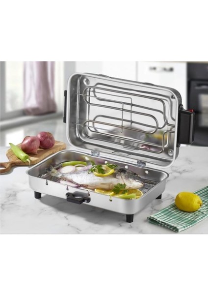 Büyük Boy 37X23CM Elektrikli Alüminyum Izgara ve Kebap Ocaklı Mangal fiyatları