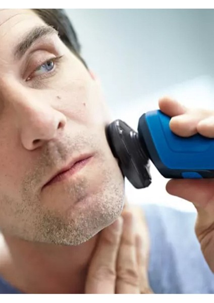 Mavi Üç Başlı Islak ve Kuru Tıraş Makinesi, Pratik ve Kullanışlı Tasarım fırsatları