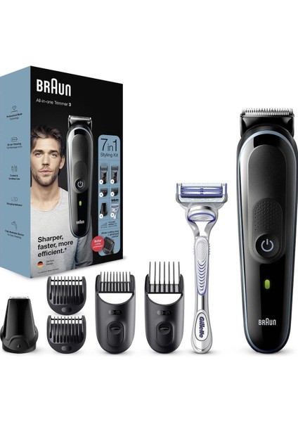 Erkek Bakım Seti 7'li Şekillendirici ve Hediye Gillette ile Kombinasyon