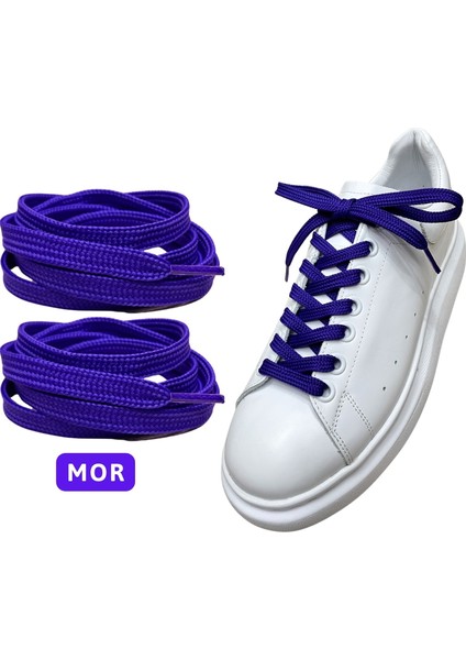 120 cm Yassı Spor Ayakkabı Bağcığı, Sneakers Bağcık, Yassı Ayakkabı Bağcığı 1 Çift