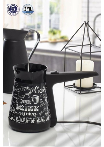 350 ml Elektrikli Cezve, Şık ve Pratik Kullanım, Siyah Renk