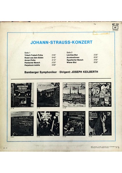 Joseph Keilberth Conducting The Bamberger Symphoniker – Johann Strauss Konzert fiyatları