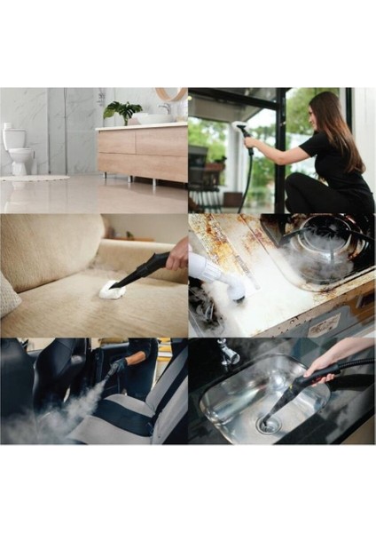 Çok Fonksiyonlu Buharlı Temizlik Makinesi, 12 Parça Aksesuar ile Etkili Temizlik Sağlar indirimleri