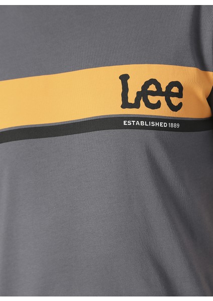 Logo Erkek Gri Bisiklet Yaka Tişört indirimleri