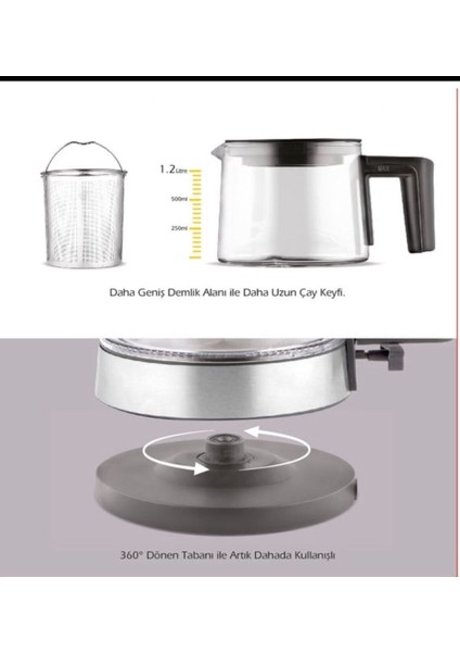 Cam LED Işıklı Pembe Çay Makinesi, Şık ve Kullanışlı Ev Ürünü fiyatları