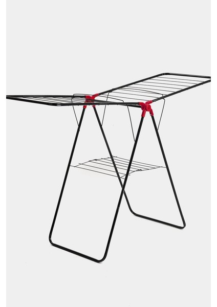 Kalın Telli Çamaşır Kurutma Askılığı Siyah, Dayanıklı ve Kullanışlı Stand