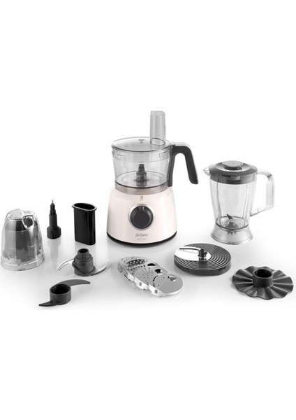 Dikey Mutfak Robotu, Beyaz Renk, Çok Fonksiyonlu ve Kullanışlı Tasarım