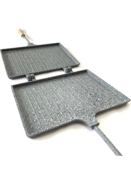 Gri Granit Ocak Üstü Tost Izgara 23X17CM, Dayanıklı ve Şık Tasarım fiyatları