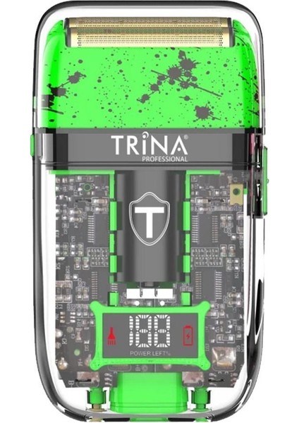 Yeşil ve Bej Renkli Yüksek Performanslı Tıraş Makinesi, Rahat Kullanım Için Ideal.