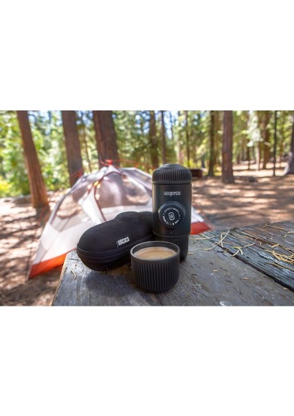 Portatif Manuel Espresso Makinesi, Şık Gri Tasarım, Hızlı ve Kolay Kahve Keyfi