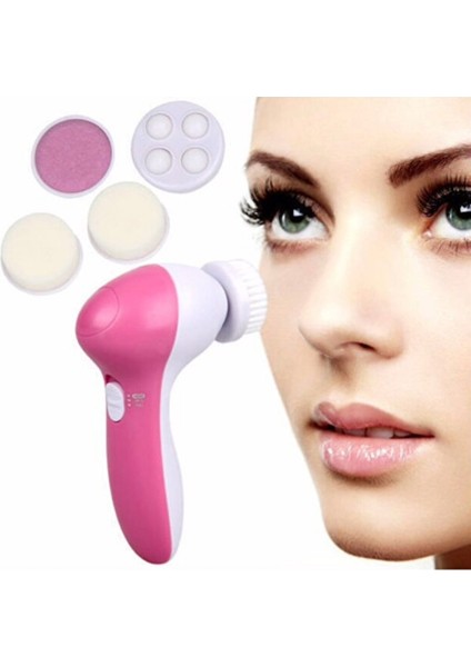 5 Başlı Yüz Temizleme Masaj Aleti Yüz Yıkama Fırçası Pilli Yüz Temizleyici modelleri