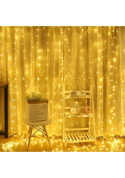 2x2 Metre 320 LED 8 Fonskiyonlu Dekoratif LED Günışığı Perde (5067)