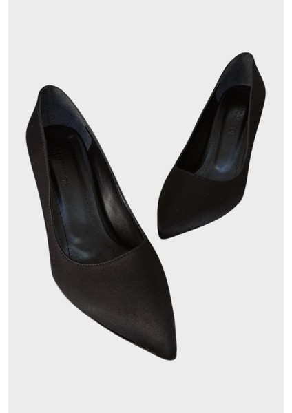 Kadın Klasik Topuklu Ayakkabı Siyah - Füme modelleri