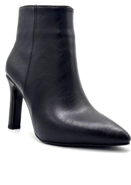 Topuklu Fermuarlı Kadın Kısa Bot Siyah fiyatları