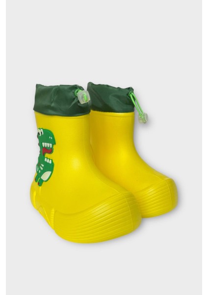 Çocuk Kışlık Su Geçirmez Yağmur Botu Sarı fırsatları