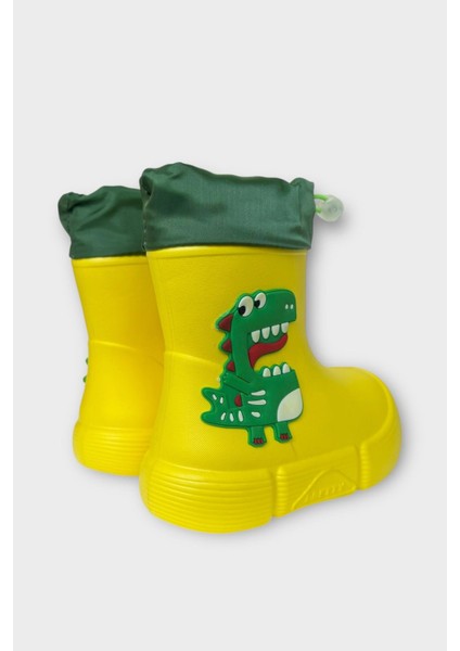Çocuk Kışlık Su Geçirmez Yağmur Botu Sarı indirimleri