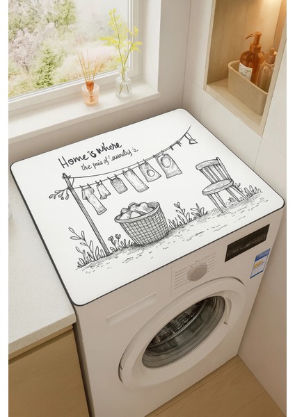 Çamaşır Kurutma Makinesi Matı Örtüsü 60X60CM Kaymaz Sıvı Geçirmez Silinebilir 27251011