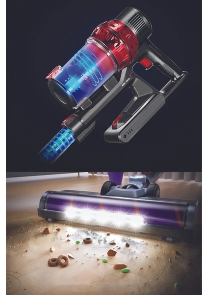 KVC-4040 Kablosuz Dikey Süpürge Kırmızı, Güçlü ve Hafif Temizlik Aleti fiyatları