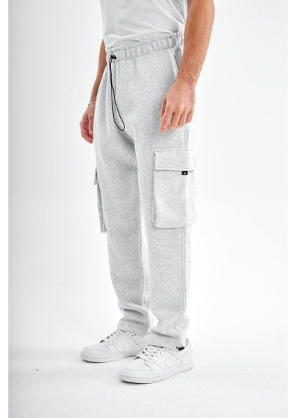 Erkek Kargocepli Jogger Eşofman Altı*rahatkesim*lastikli Paça*şık Günlük Spor Tarz Siyah**gri