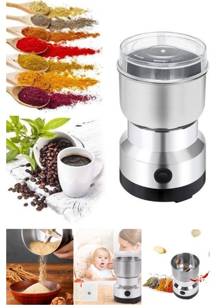 Sessiz 50G Mini Elektrikli Öğütücü, Çok Amaçlı ve Paslanmaz Çelik Siyah fiyatları