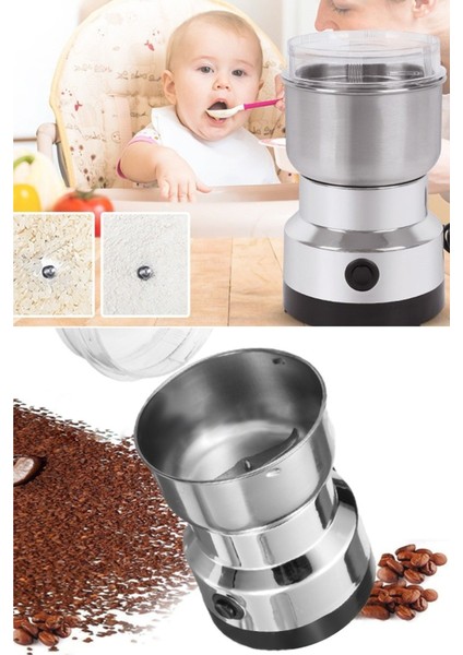 Sessiz 50G Mini Elektrikli Öğütücü, Çok Amaçlı ve Paslanmaz Çelik Siyah modelleri