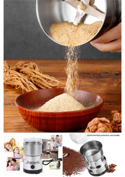 Sessiz 50G Mini Elektrikli Öğütücü, Çok Amaçlı ve Paslanmaz Çelik Siyah fırsatları