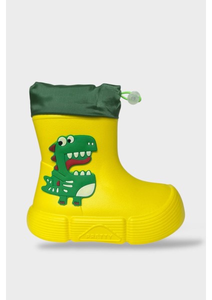 Çocuk Kışlık Su Geçirmez Yağmur Botu Sarı