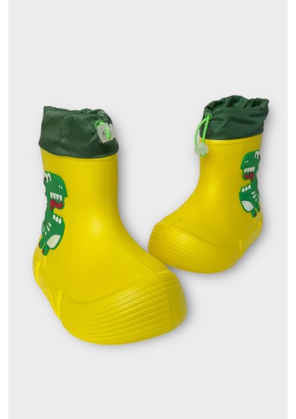Çocuk Kışlık Su Geçirmez Yağmur Botu Sarı modelleri