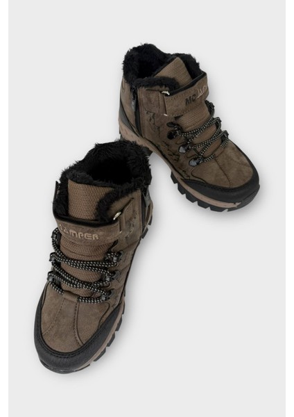 Çocuk Içi Kürklü Fermuarlı Outdoor Bot Vizon modelleri