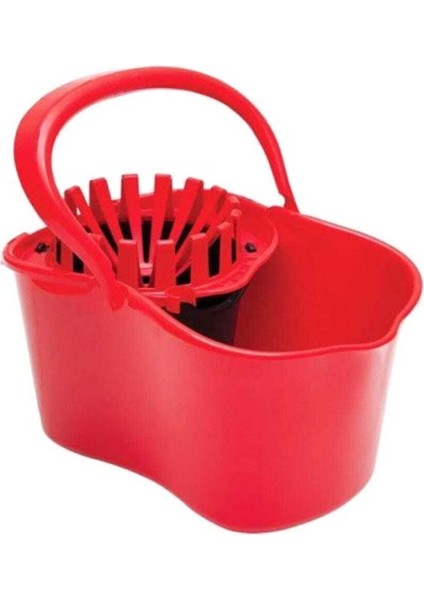 Kırmızı Flora Kirli Su Hazneli Kova, Pratik ve Şık Temizlik Gereciği