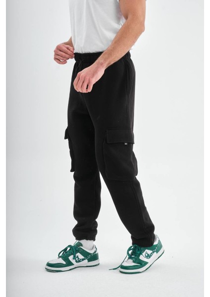 Erkek Kargocepli Jogger Eşofman Altı*rahatkesim*lastikli Paça*şık Günlük Spor Tarz Siyah**gri fiyatları