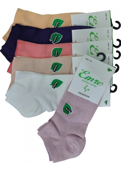 Bambu Dikişsiz Kadın Patik 6 Adet