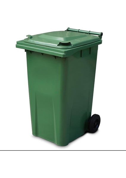 Yeşil 240 Litre Plastik Çöp Konteyneri, Isıya Dayanıklı, Çift Kapaklı, Hafif ve Dayanıklı modelleri